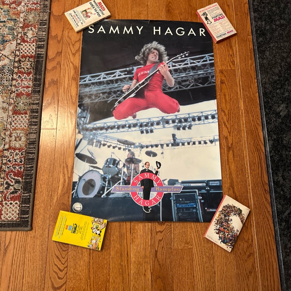 Sammy Hagar Promo Poster Standing Hampton Geffen Records Store 35"x23" Vintage